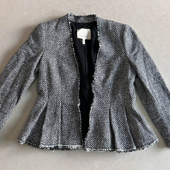 Rebecca Taylor Lurex Tweed Peplum Knit Blazer Jacket ASO Clary Fray - Picture 5 of 14